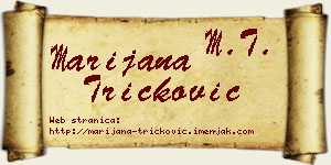 Marijana Tričković vizit kartica